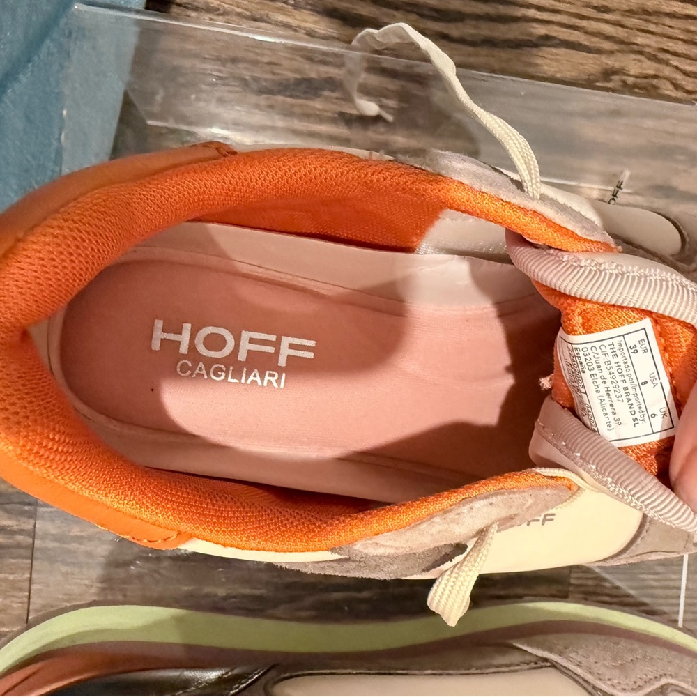 Hoff Women’s City Casual Sneaker Beige Earth Silver Peach Size 8 - Picture 9 of 10